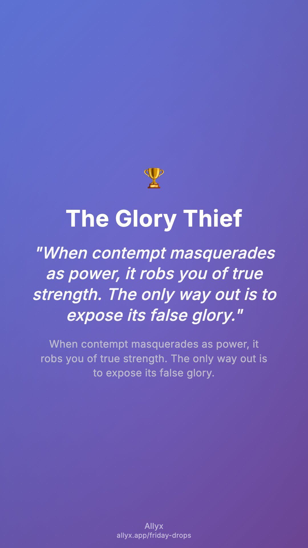 Shareable story card for The Glory Thief