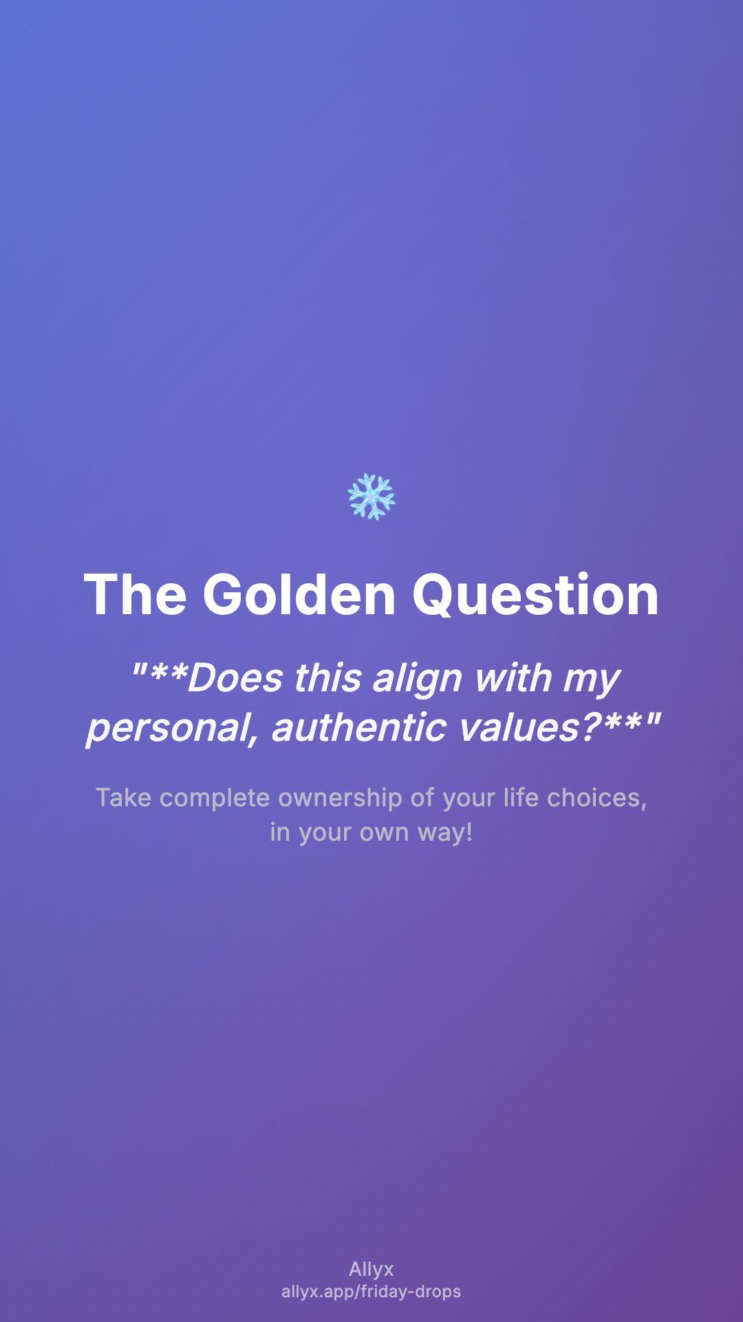 Shareable story card for The Golden Question