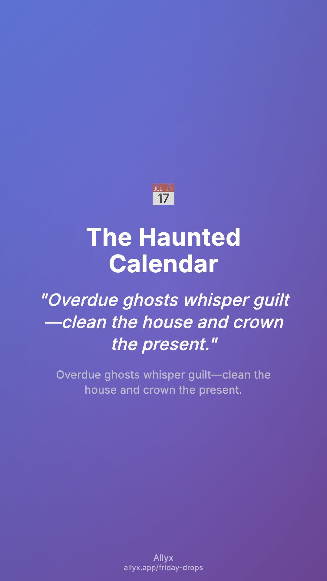Shareable story card for The Haunted Calendar