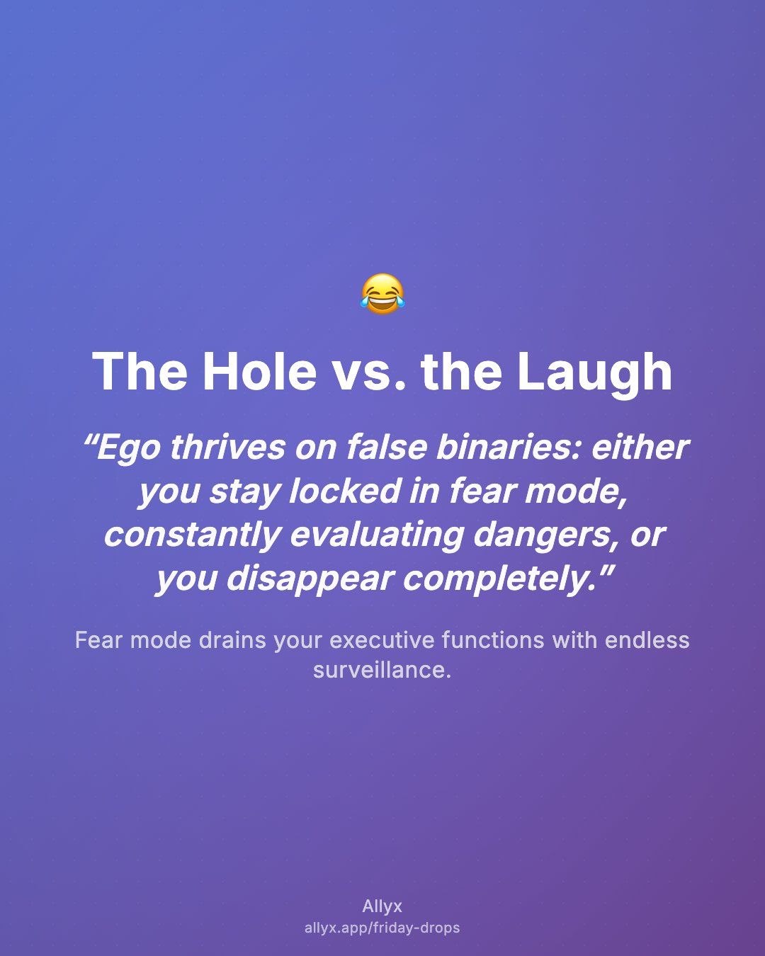 Shareable quote card for The Hole vs. the Laugh