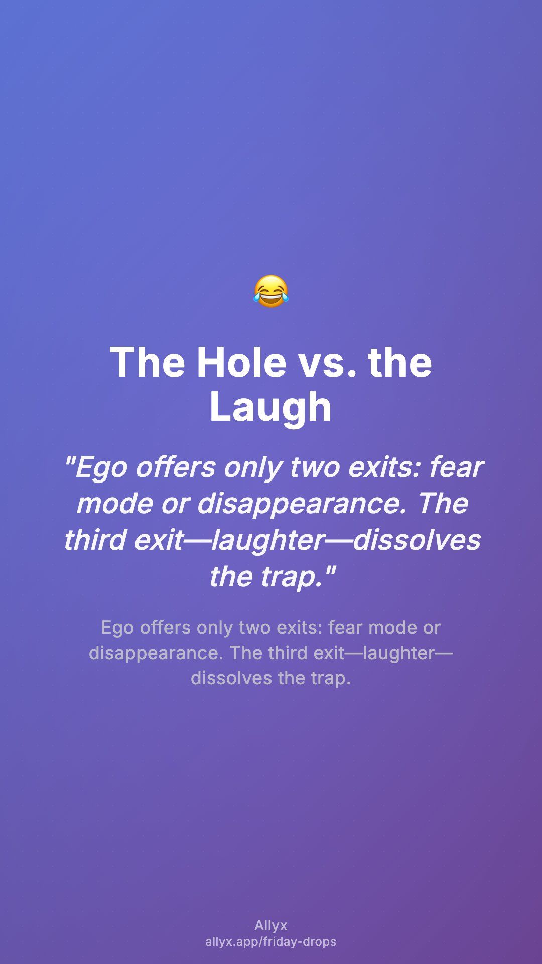 Shareable story card for The Hole vs. the Laugh
