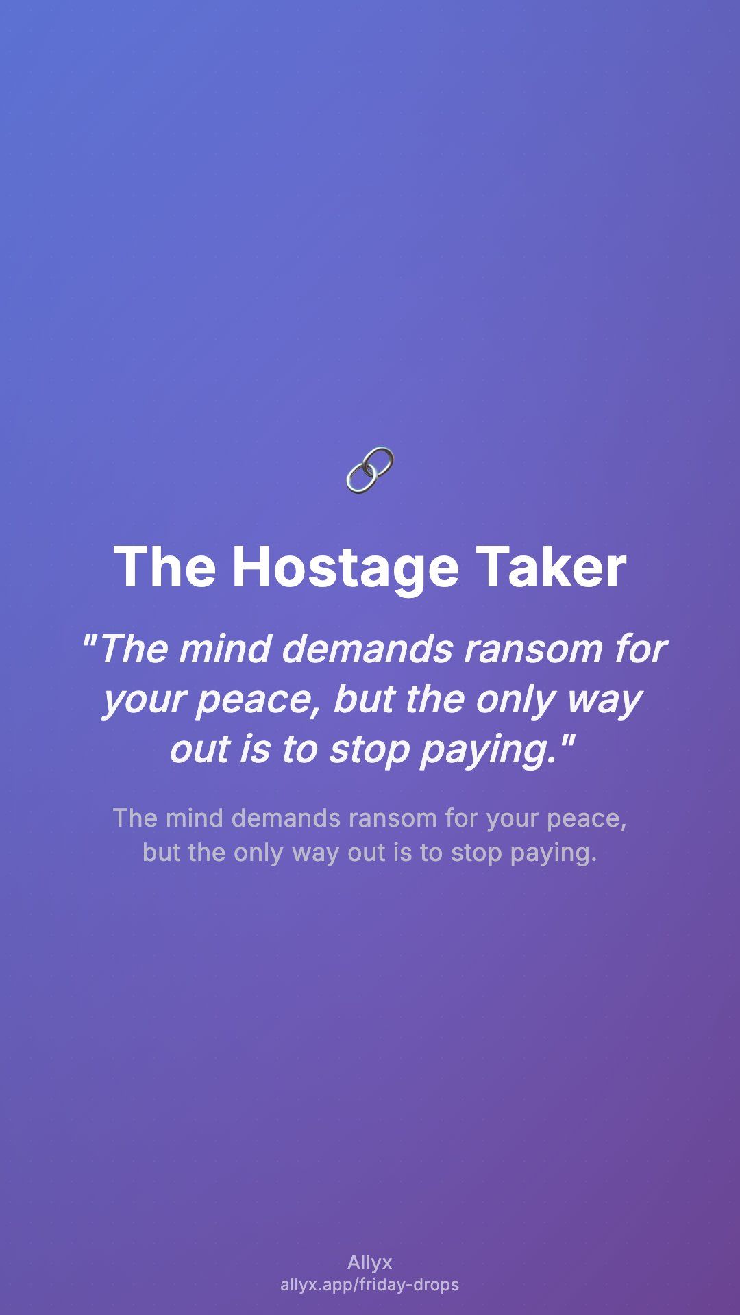 Shareable story card for The Hostage Taker