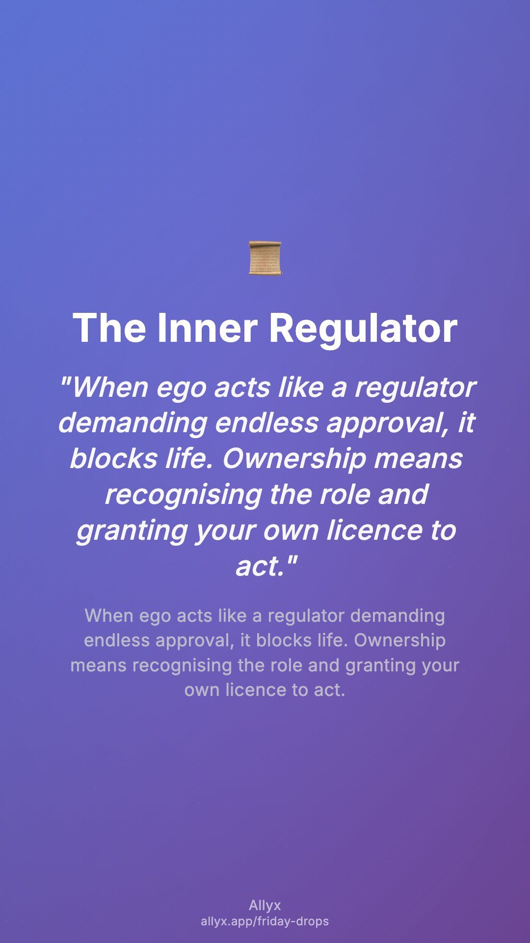 Shareable story card for The Inner Regulator
