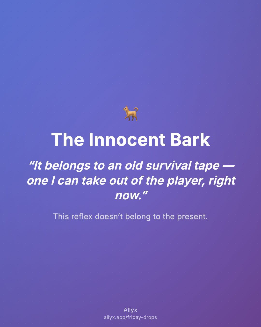 Shareable quote card for The Innocent Bark