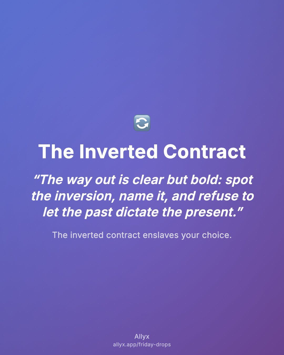 Shareable quote card for The Inverted Contract