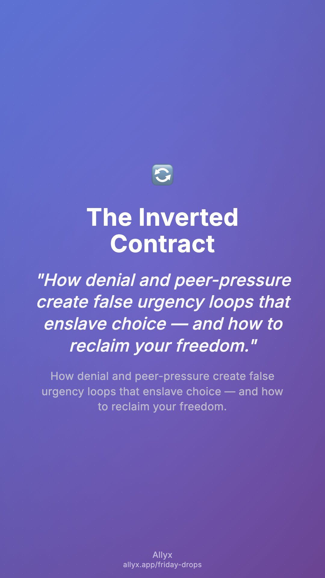 Shareable story card for The Inverted Contract