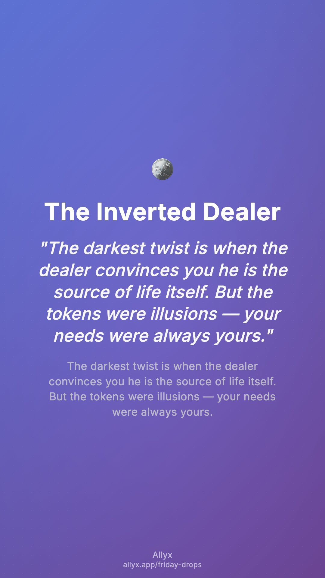 Shareable story card for The Inverted Dealer