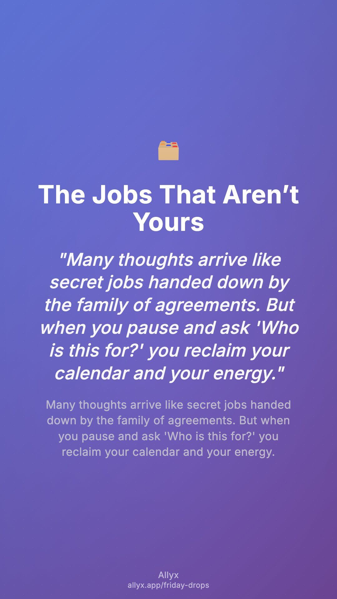 Shareable story card for The Jobs That Aren’t Yours