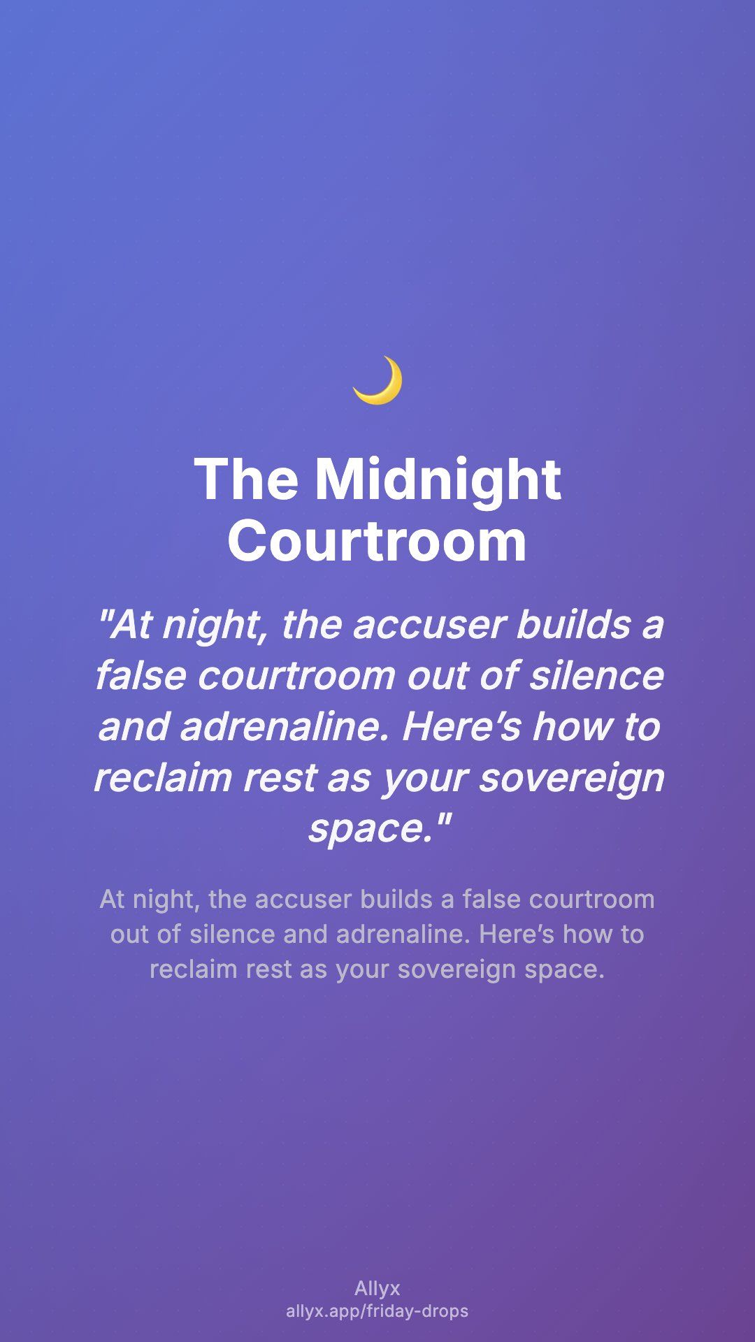 Shareable story card for The Midnight Courtroom