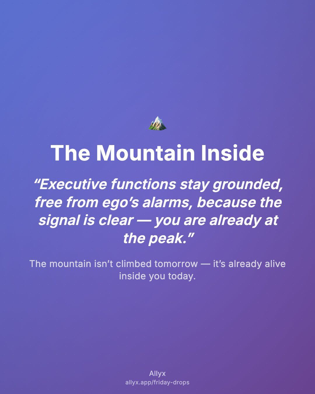 Shareable quote card for The Mountain Inside