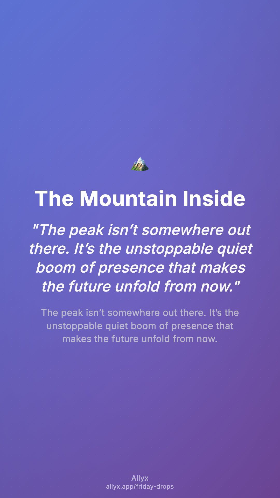 Shareable story card for The Mountain Inside
