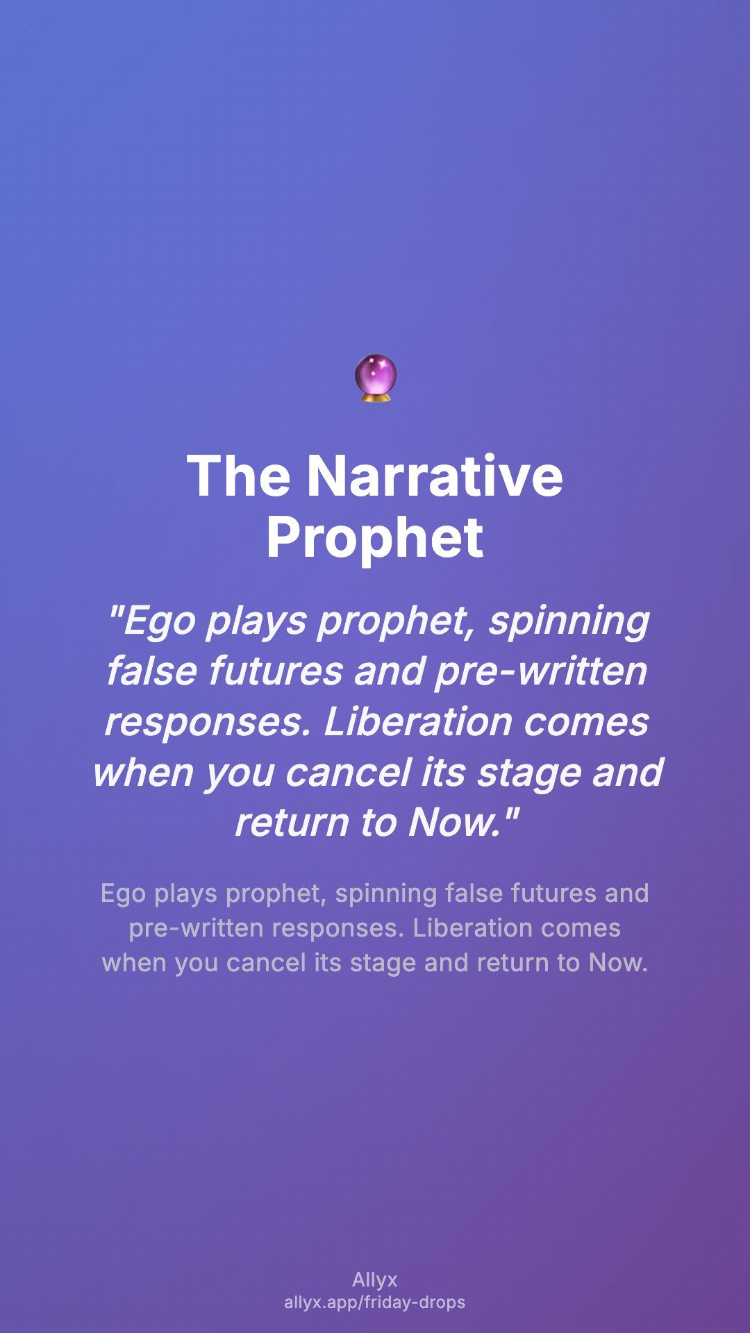 Shareable story card for The Narrative Prophet