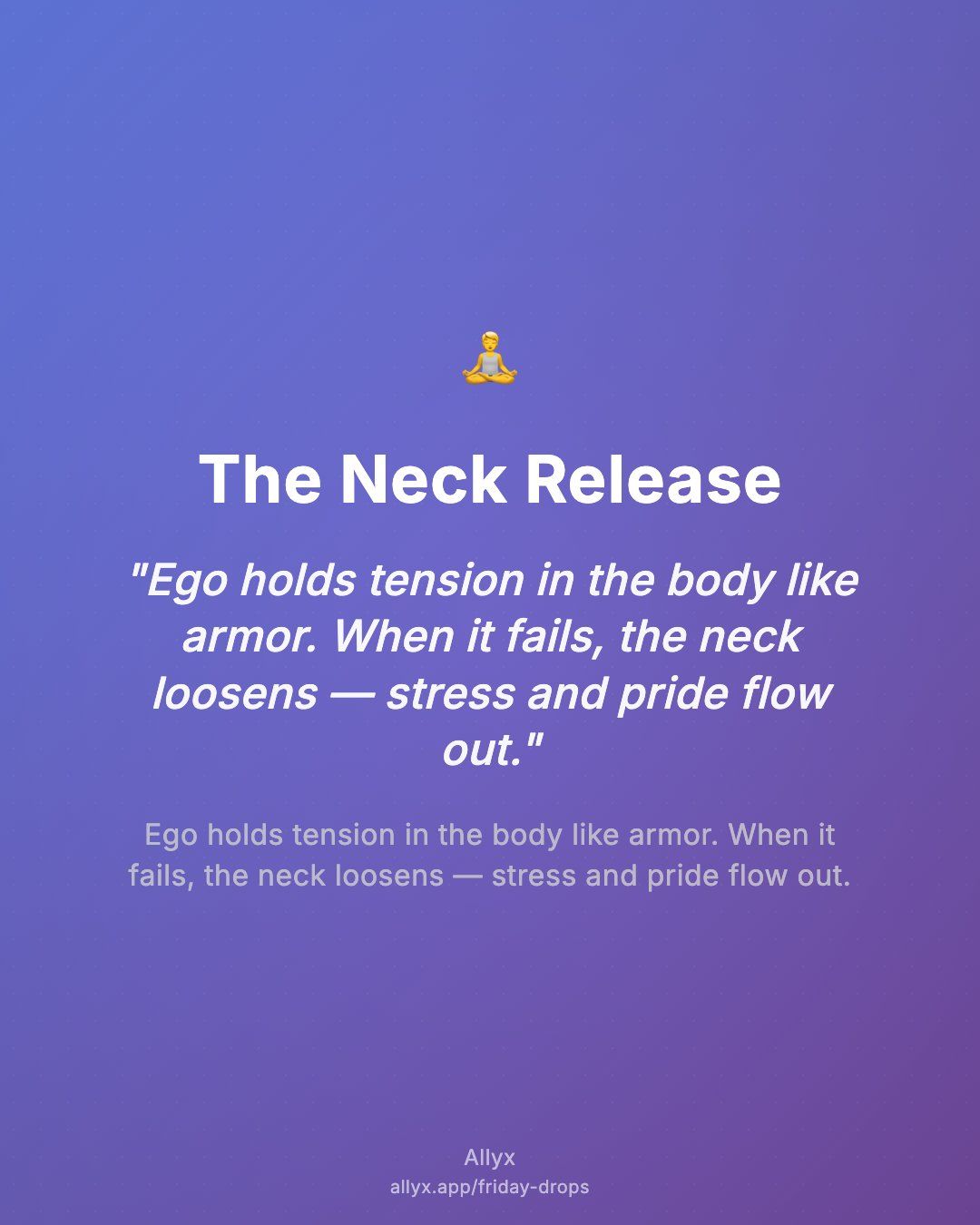 Shareable quote card for The Neck Release
