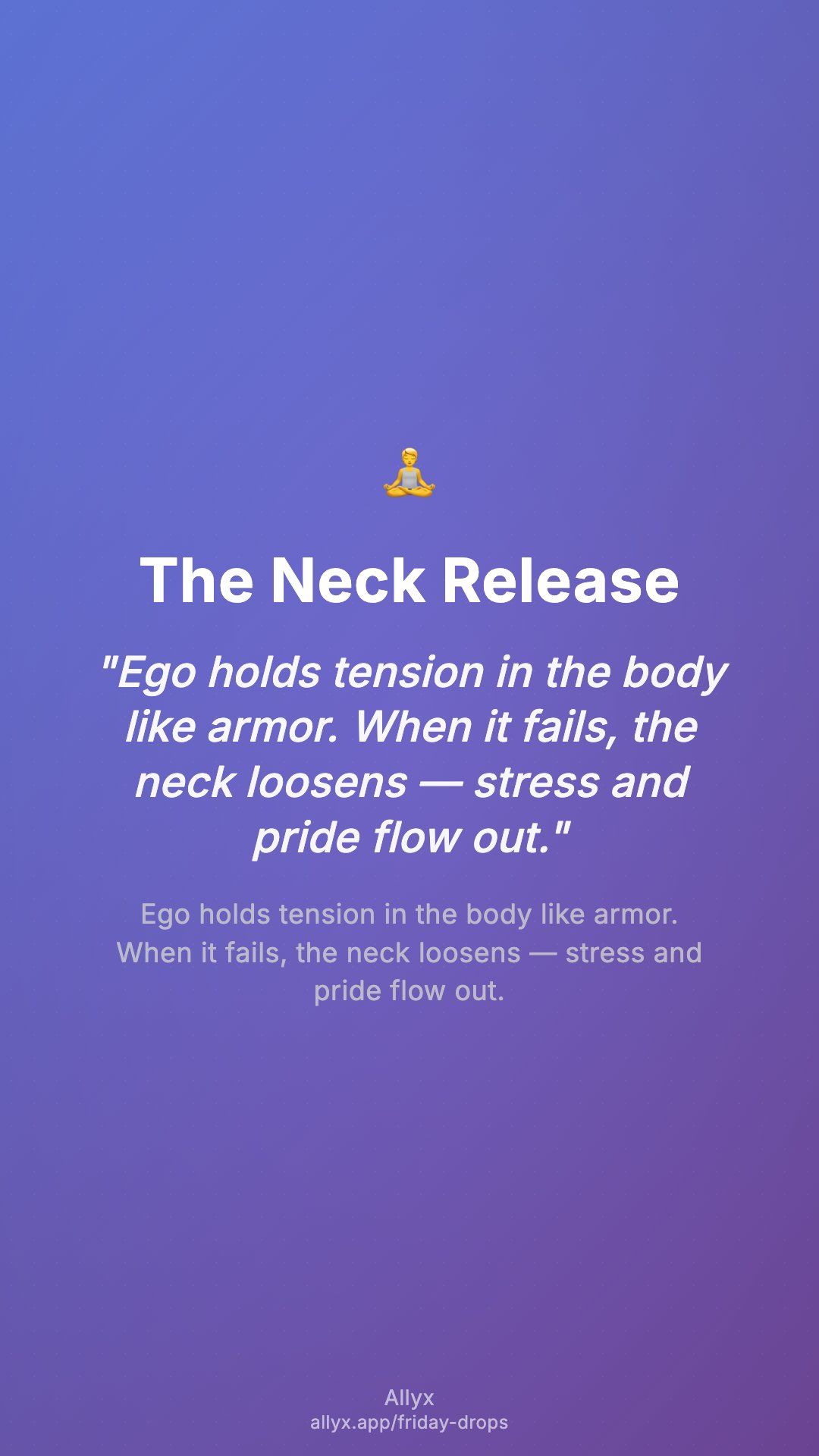Shareable story card for The Neck Release