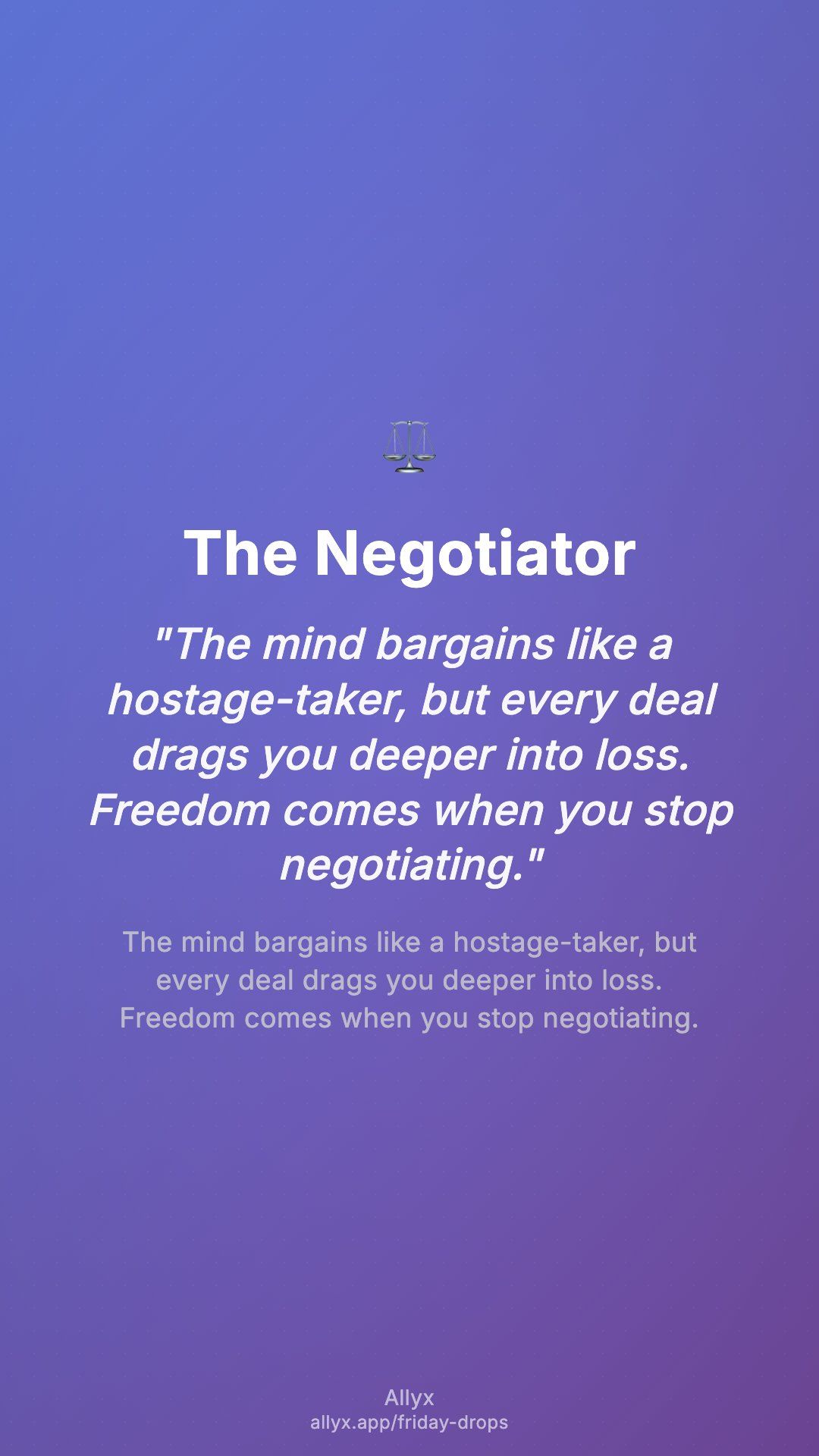 Shareable story card for The Negotiator