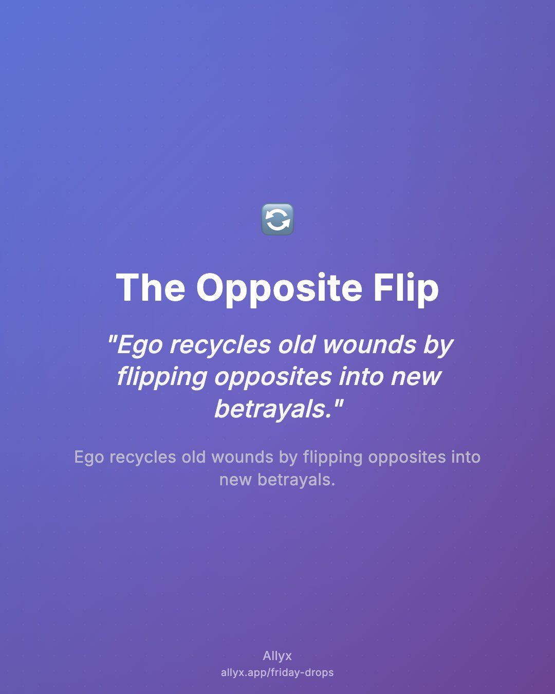 Shareable quote card for The Opposite Flip
