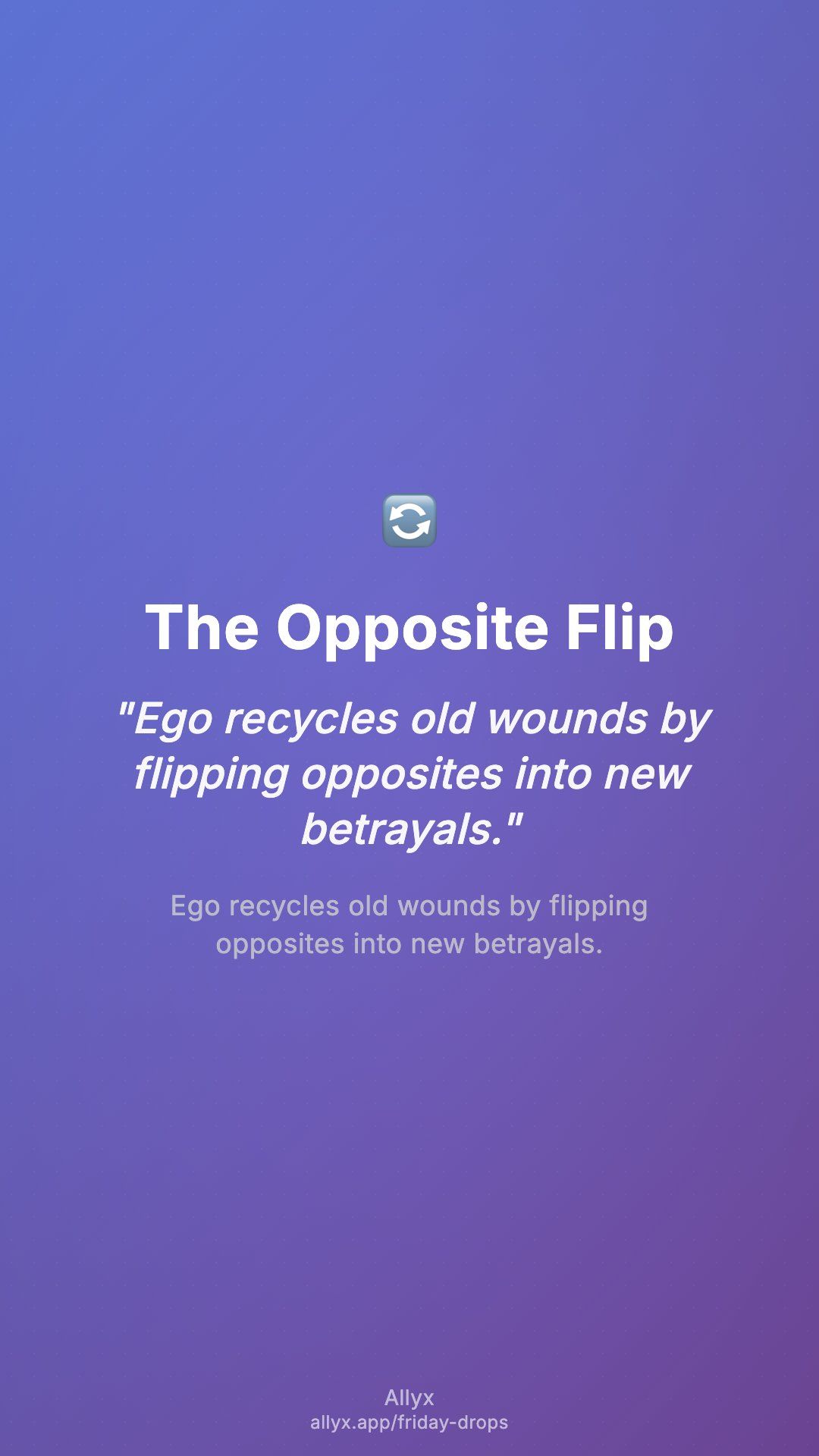 Shareable story card for The Opposite Flip
