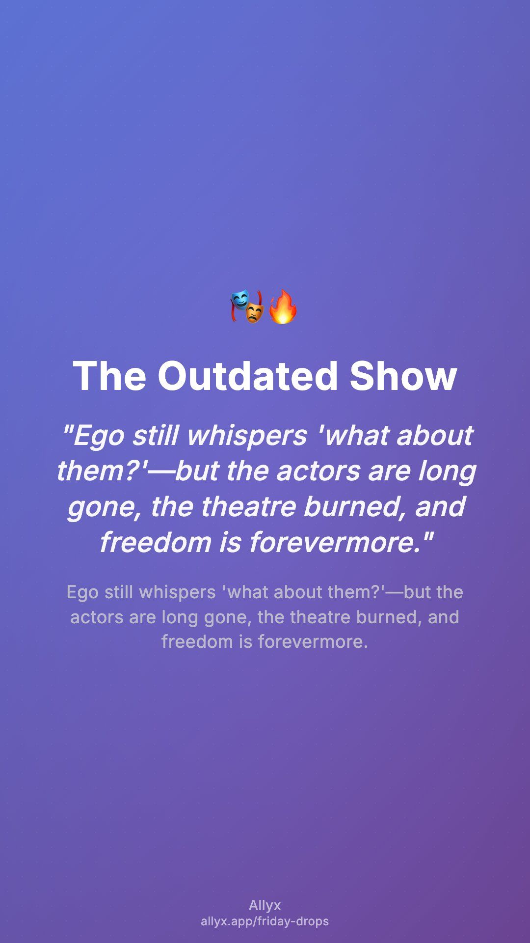 Shareable story card for The Outdated Show
