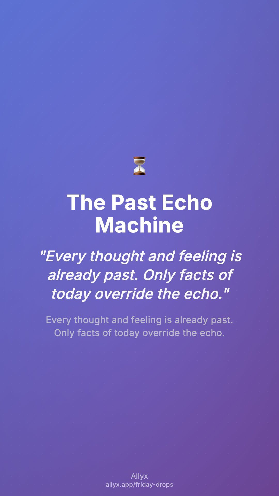 Shareable story card for The Past Echo Machine