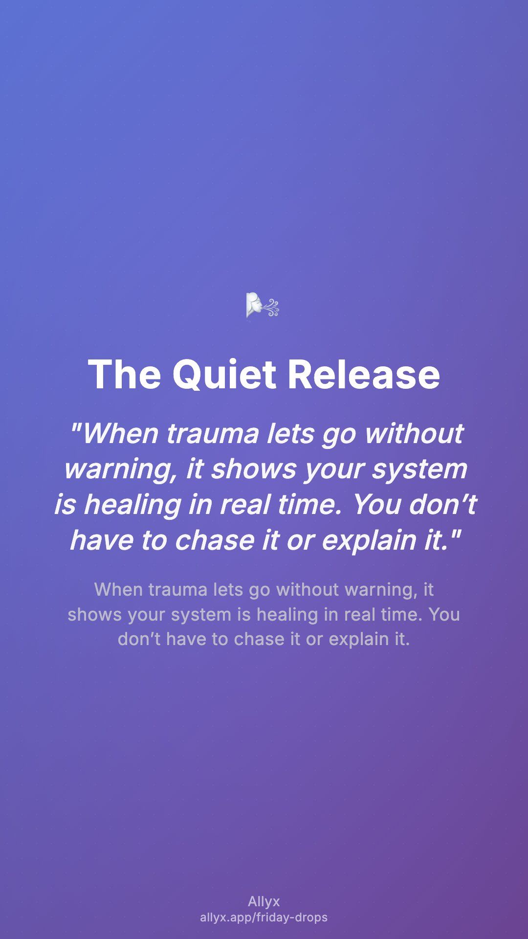 Shareable story card for The Quiet Release