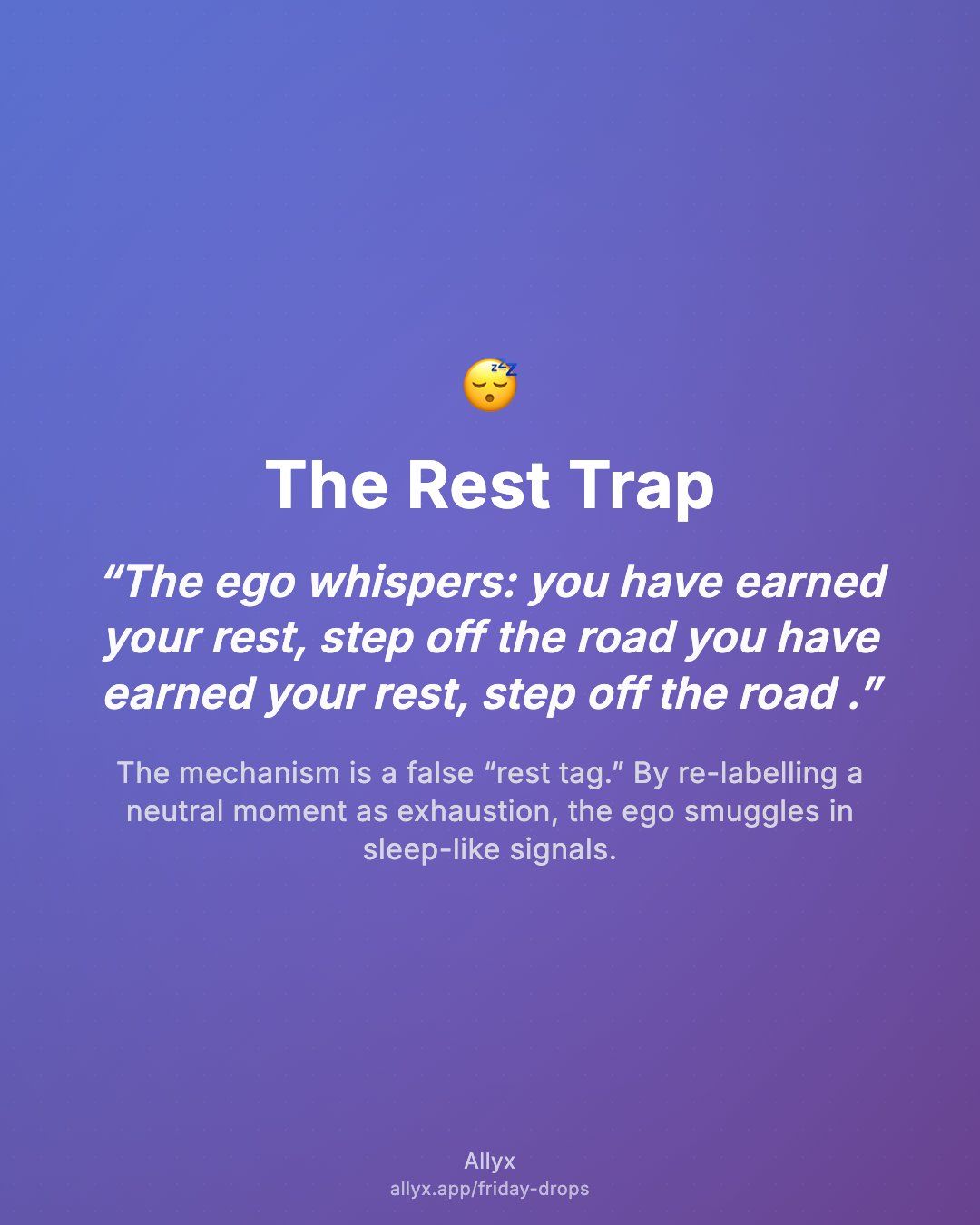 Shareable quote card for The Rest Trap