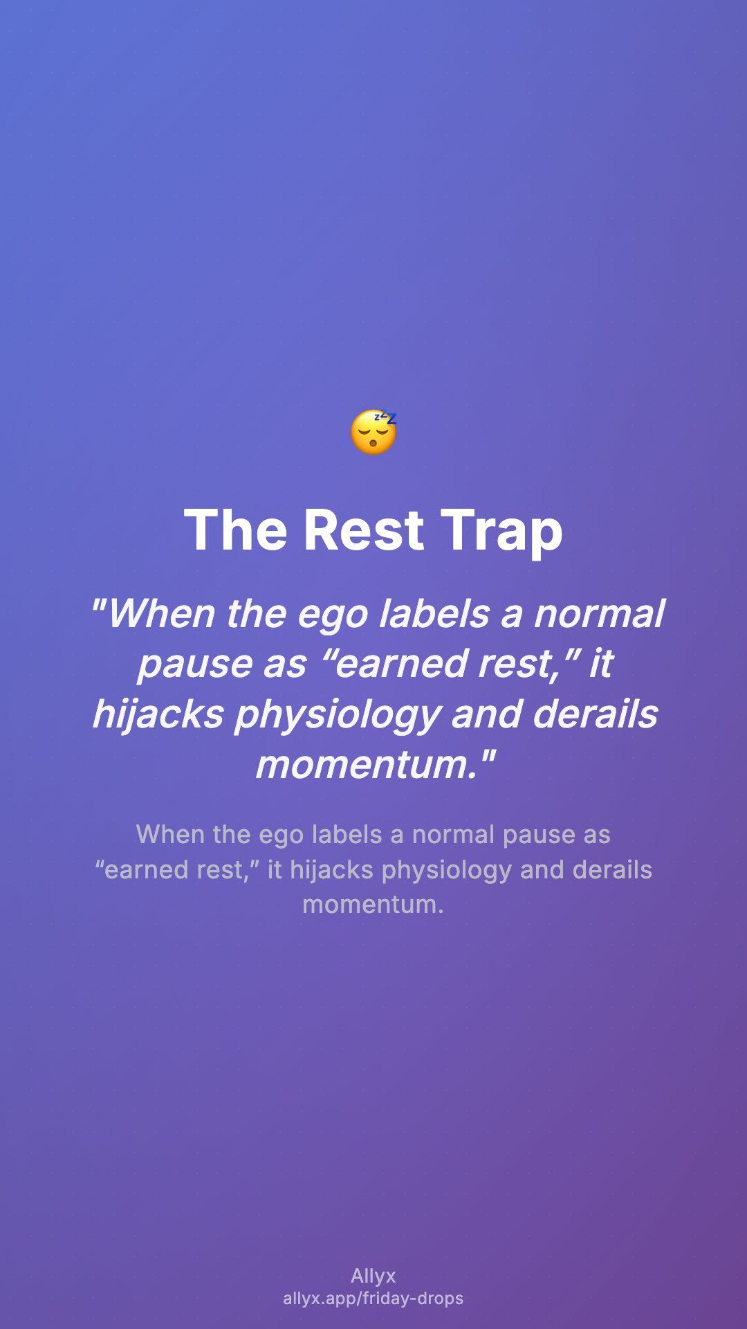Shareable story card for The Rest Trap