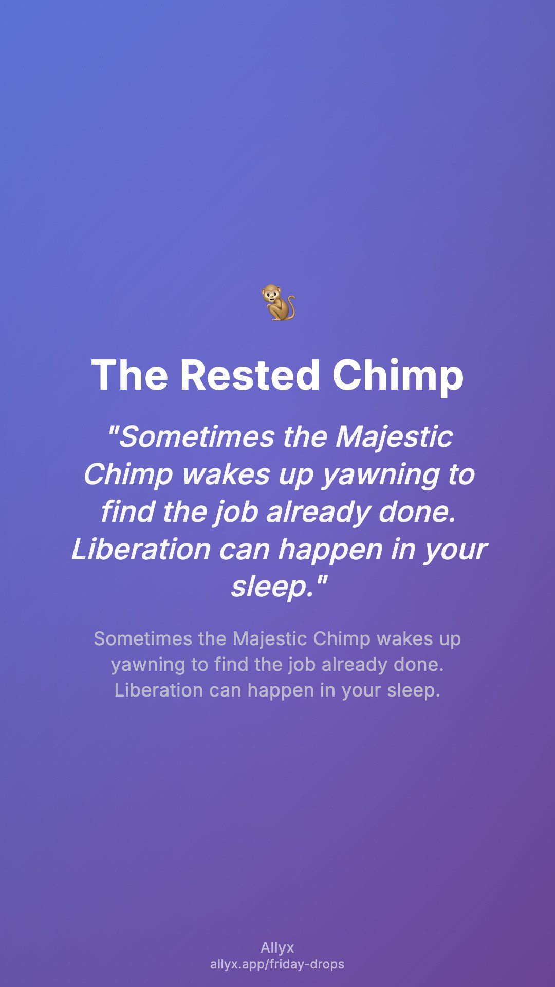 Shareable story card for The Rested Chimp