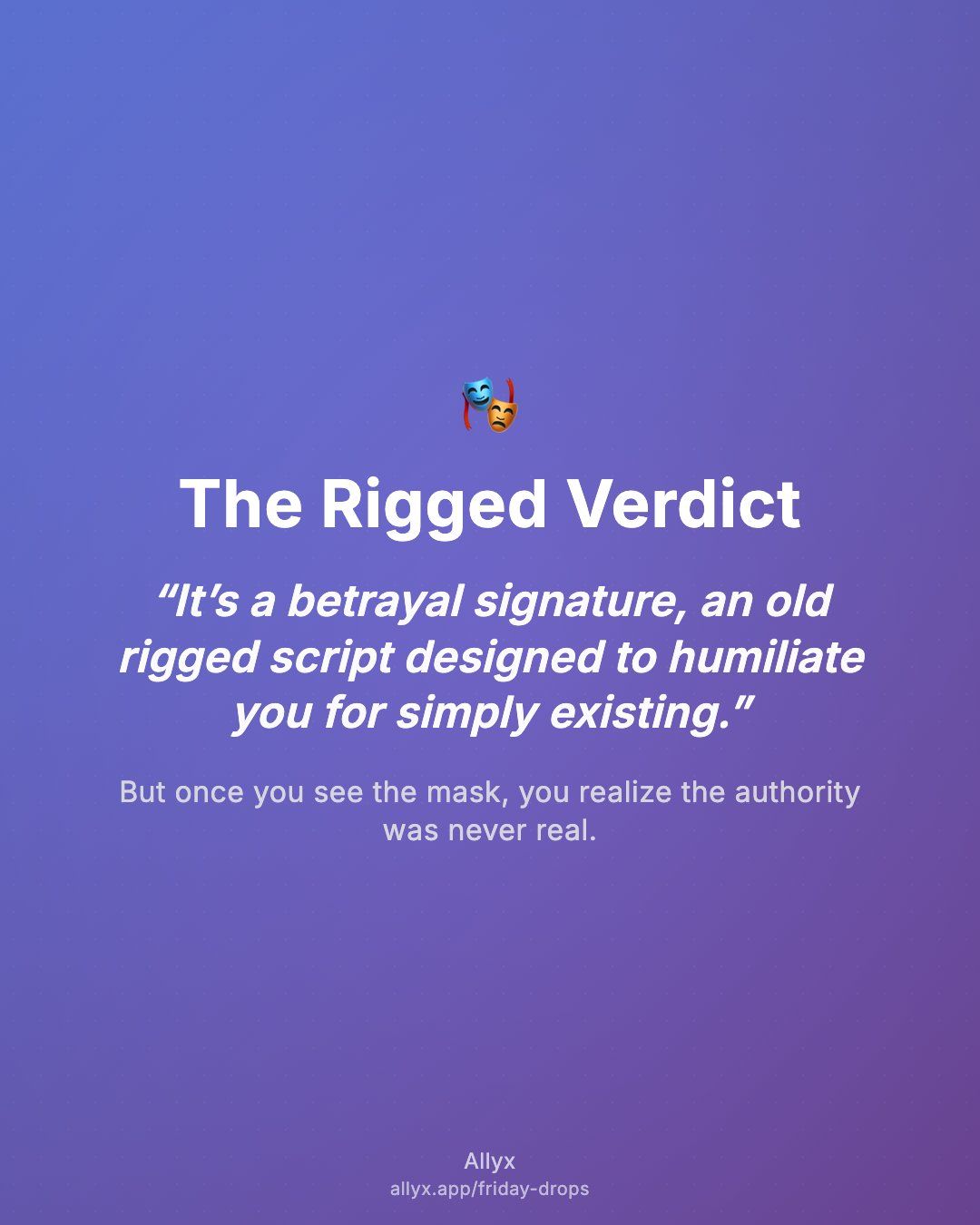 Shareable quote card for The Rigged Verdict