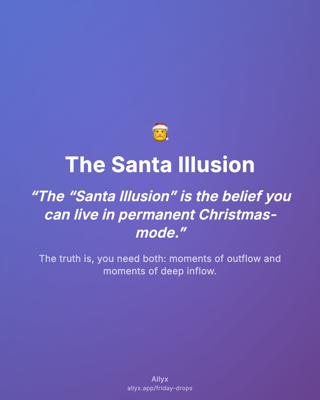 Shareable quote card for The Santa Illusion