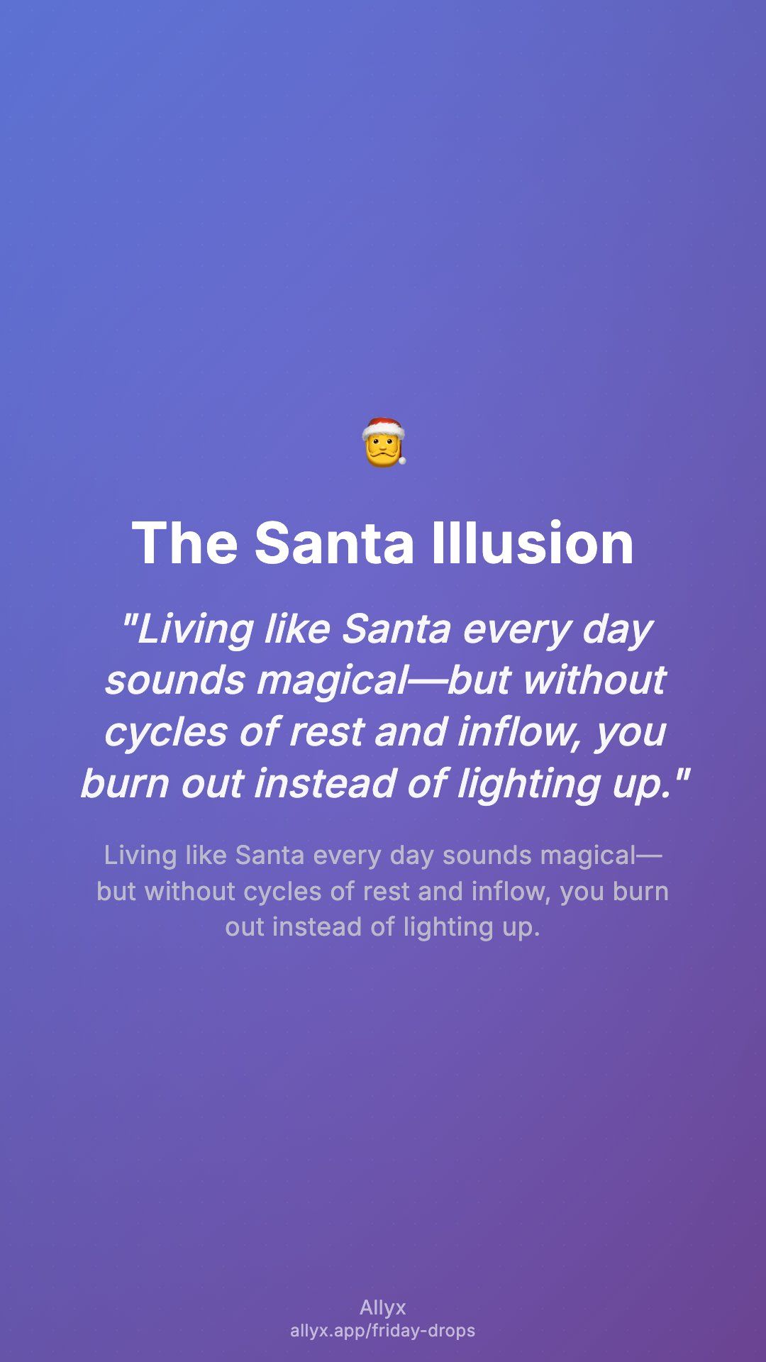 Shareable story card for The Santa Illusion