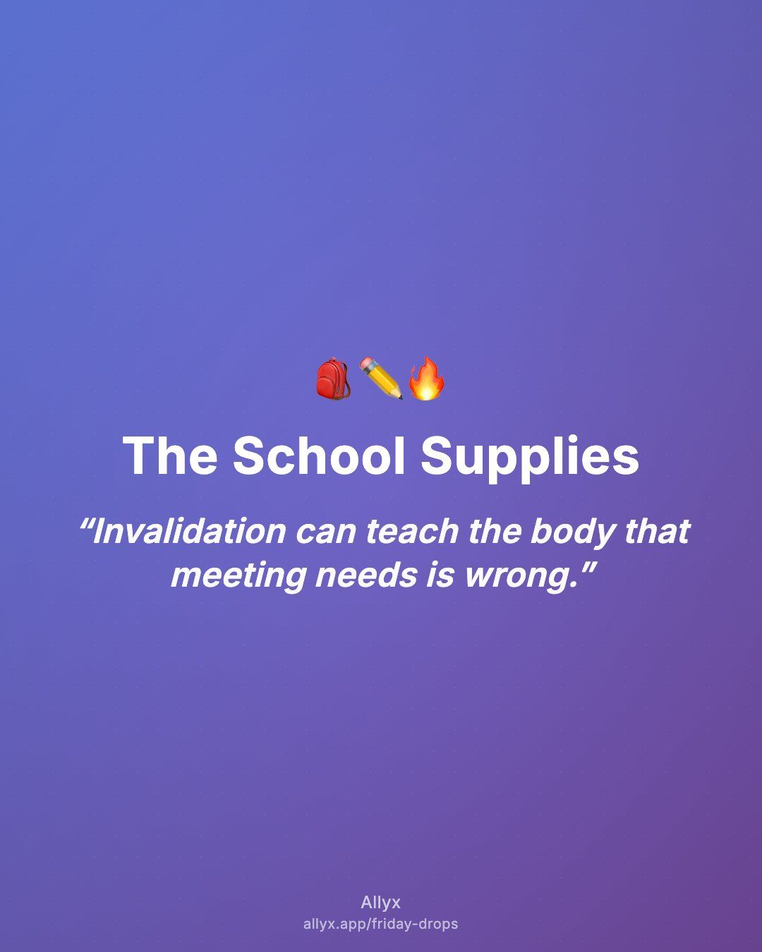 Shareable quote card for The School Supplies