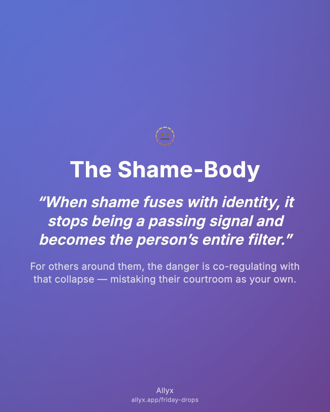 Shareable quote card for The Shame-Body