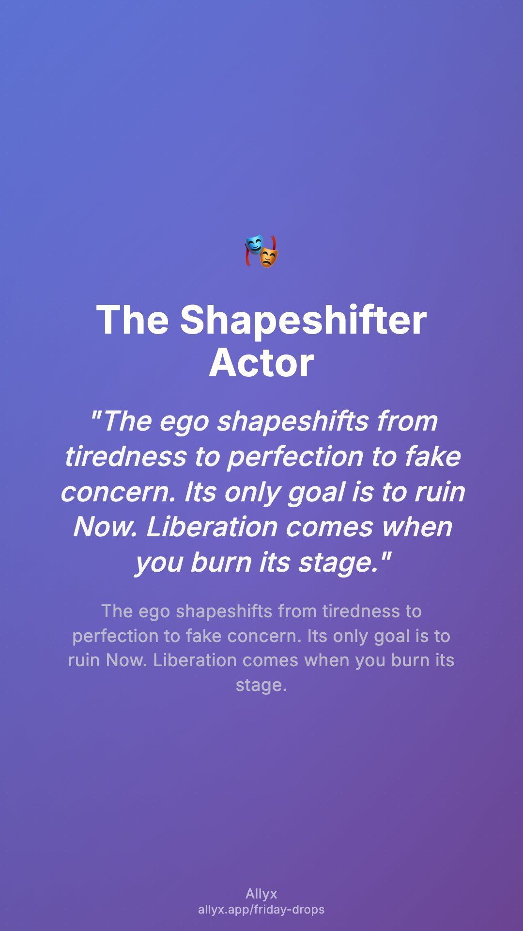 Shareable story card for The Shapeshifter Actor