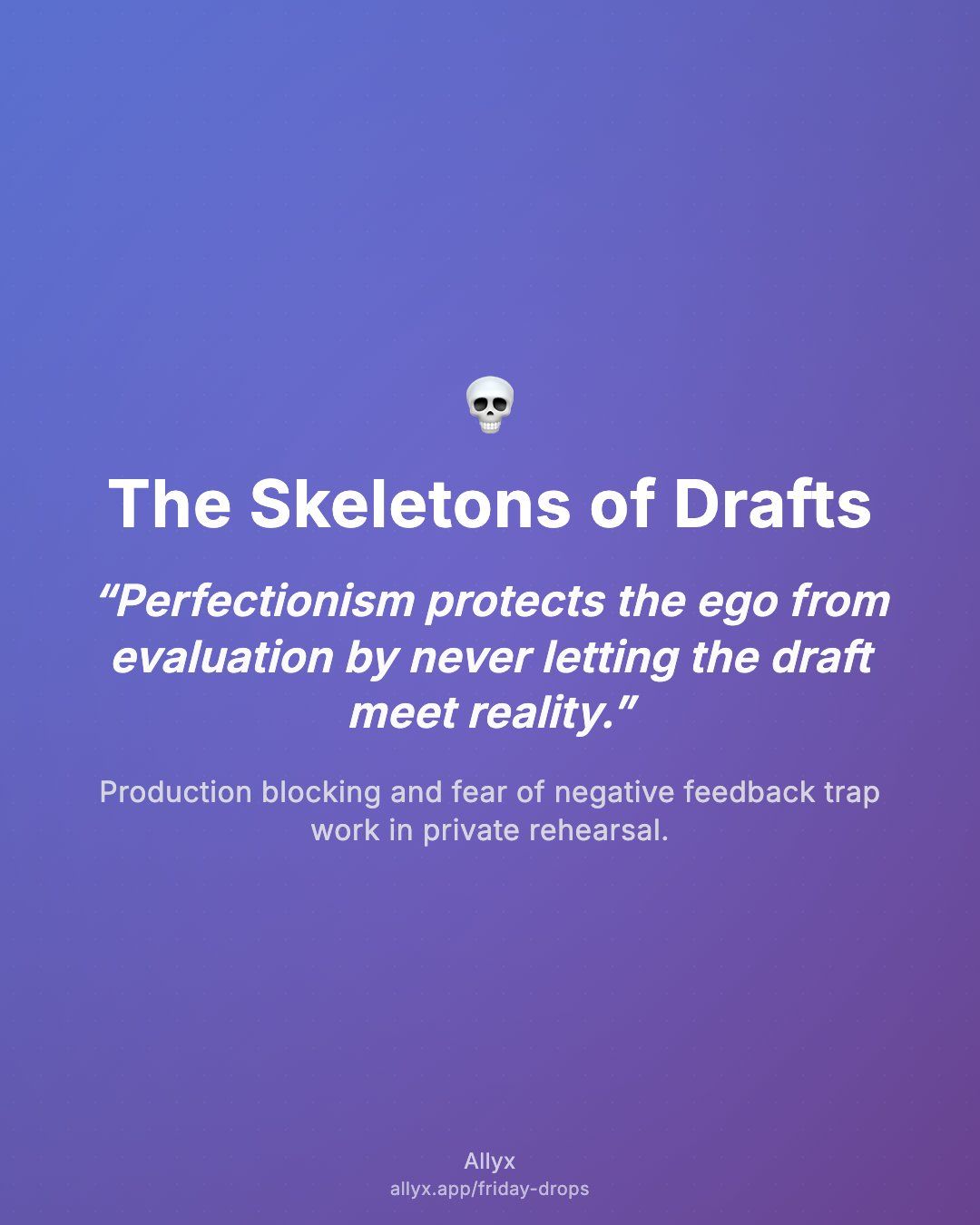 Shareable quote card for The Skeletons of Drafts