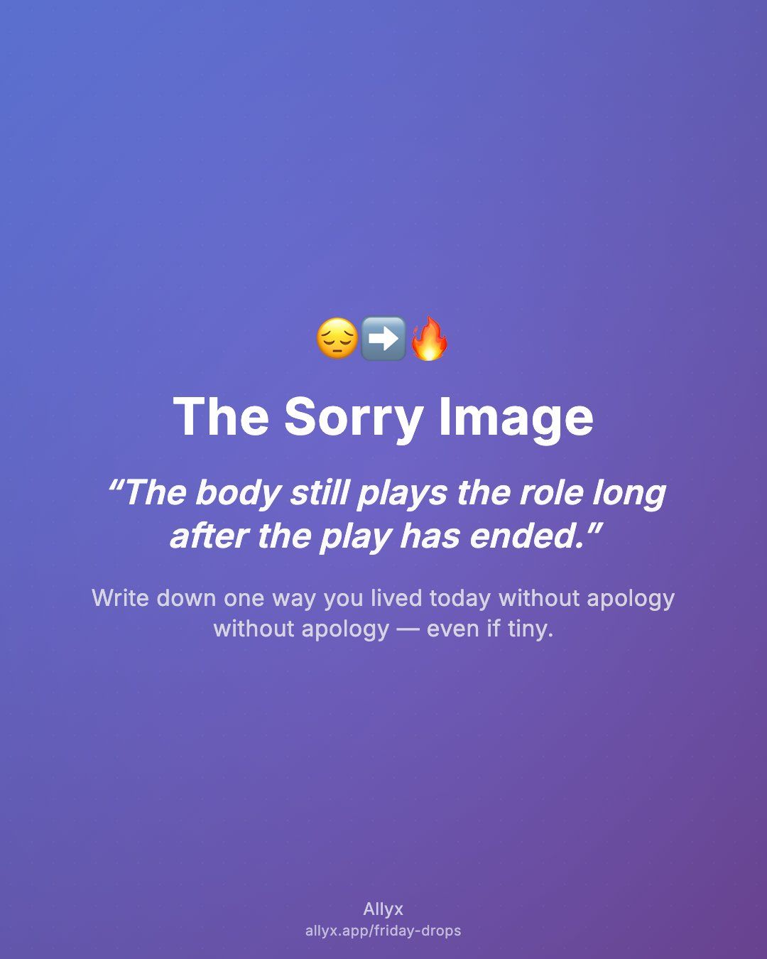Shareable quote card for The Sorry Image