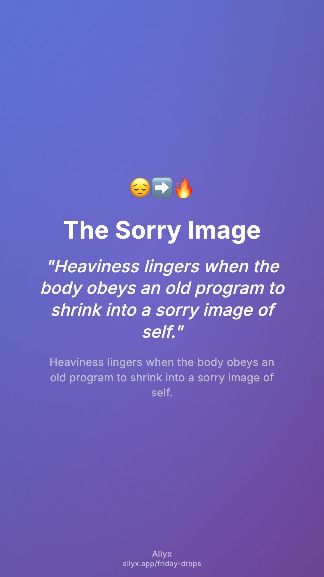 Shareable story card for The Sorry Image