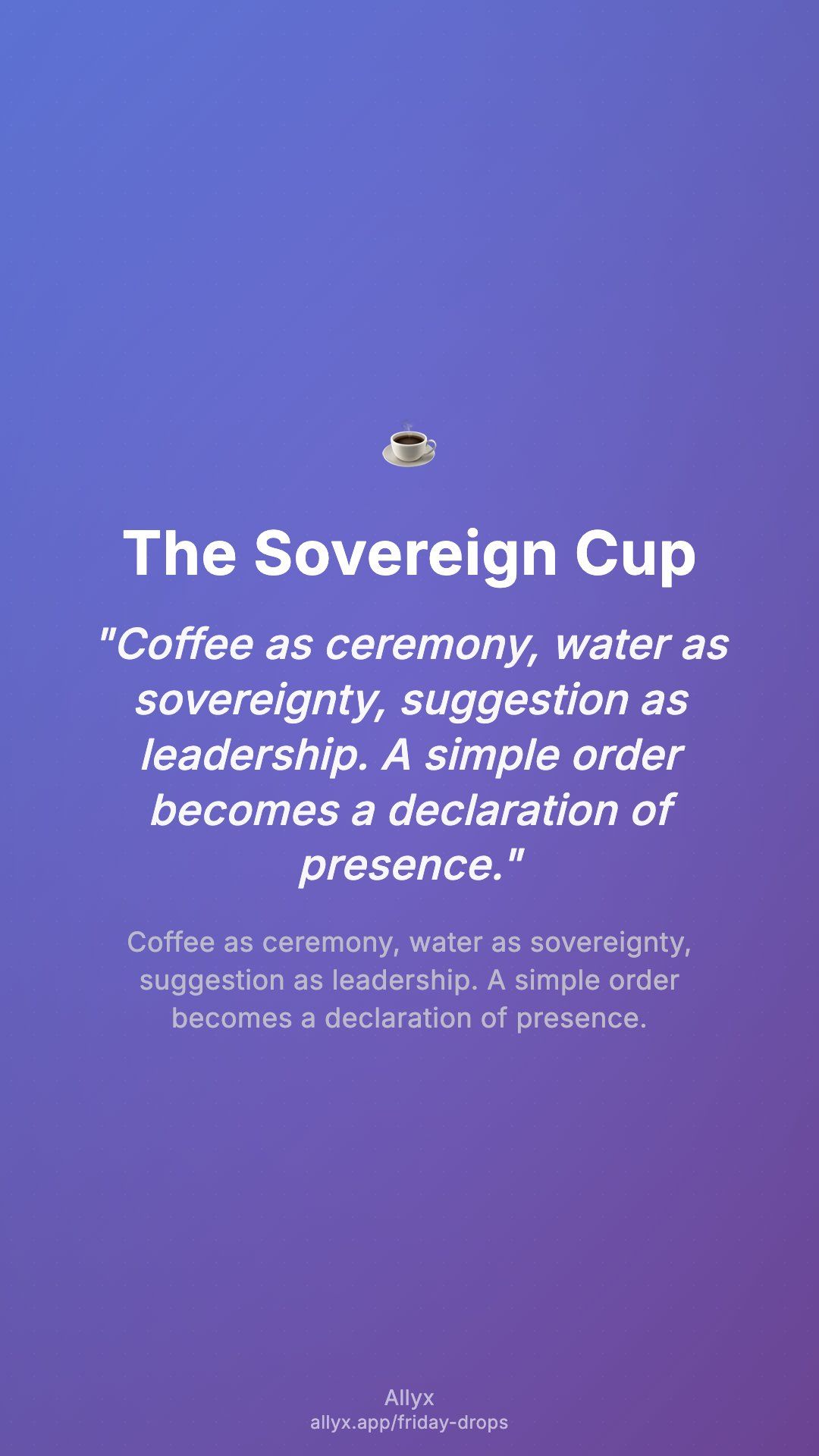 Shareable story card for The Sovereign Cup