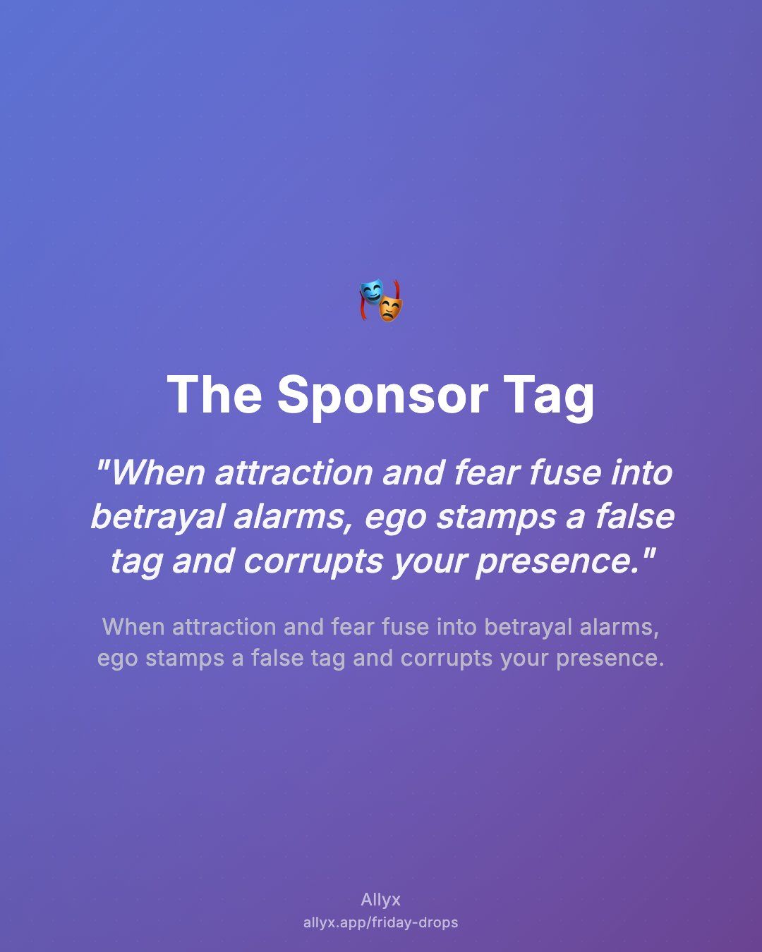 Shareable quote card for The Sponsor Tag