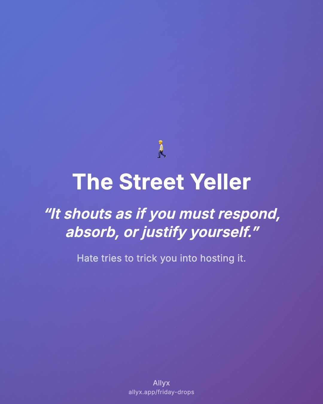 Shareable quote card for The Street Yeller