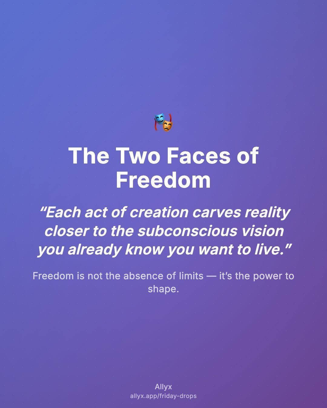 Shareable quote card for The Two Faces of Freedom