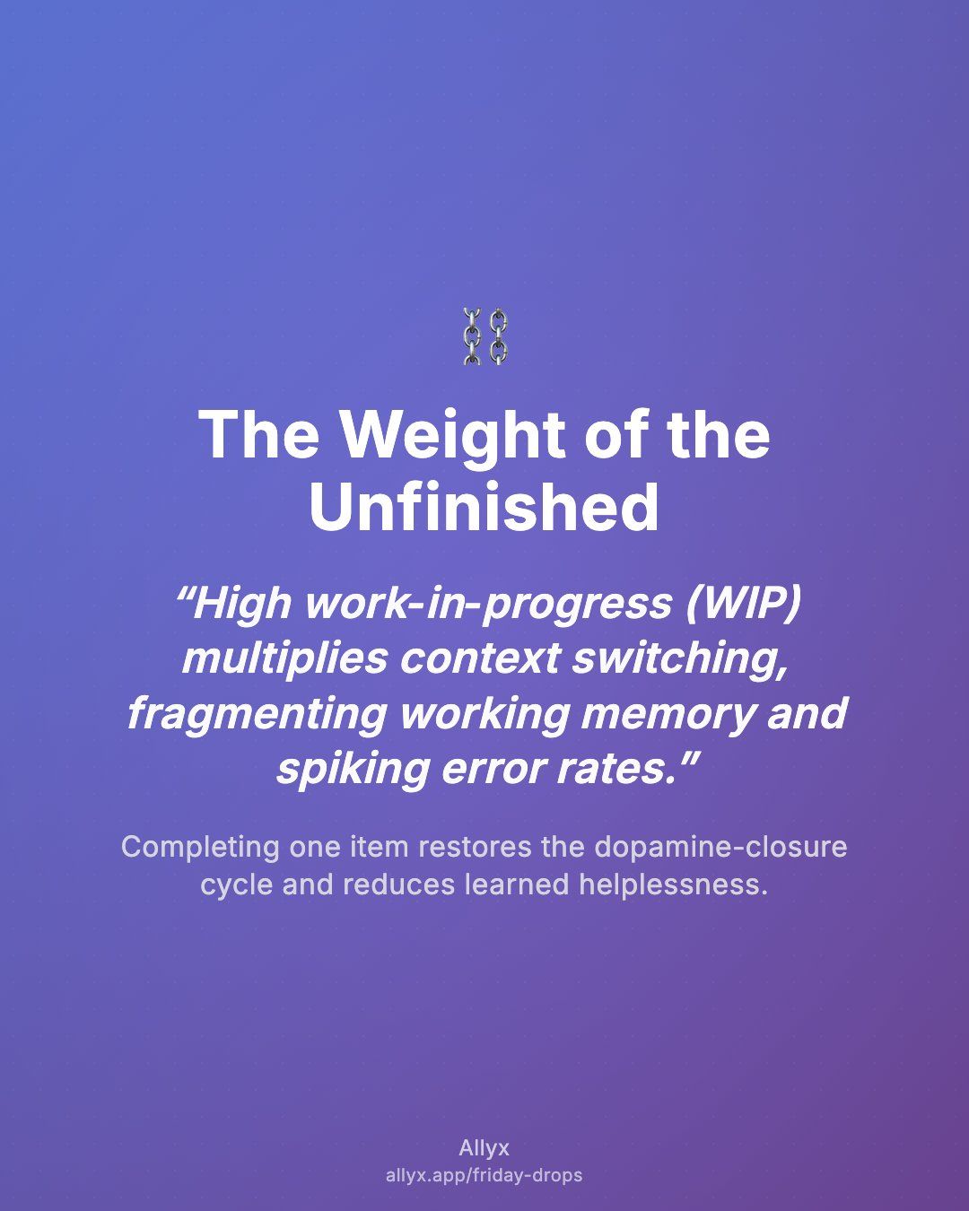 Shareable quote card for The Weight of the Unfinished