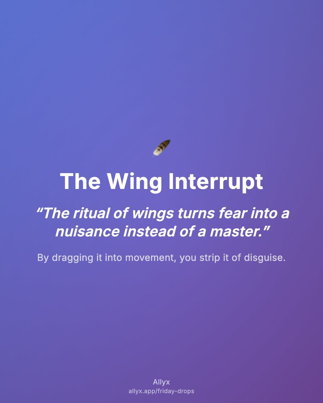 Shareable quote card for The Wing Interrupt