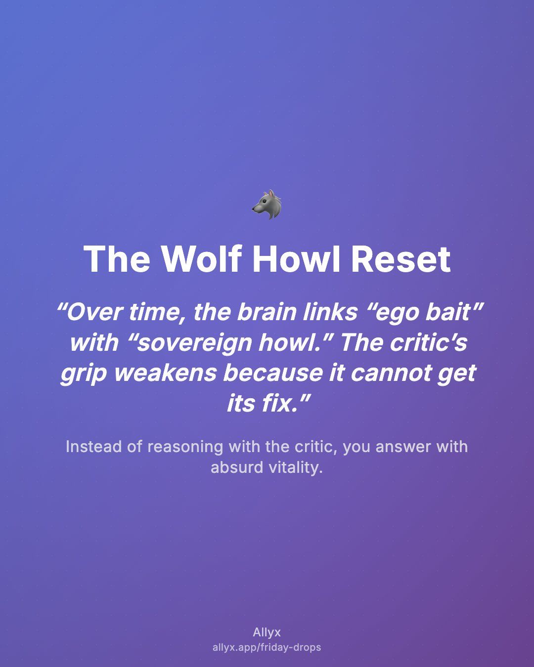 Shareable quote card for The Wolf Howl Reset