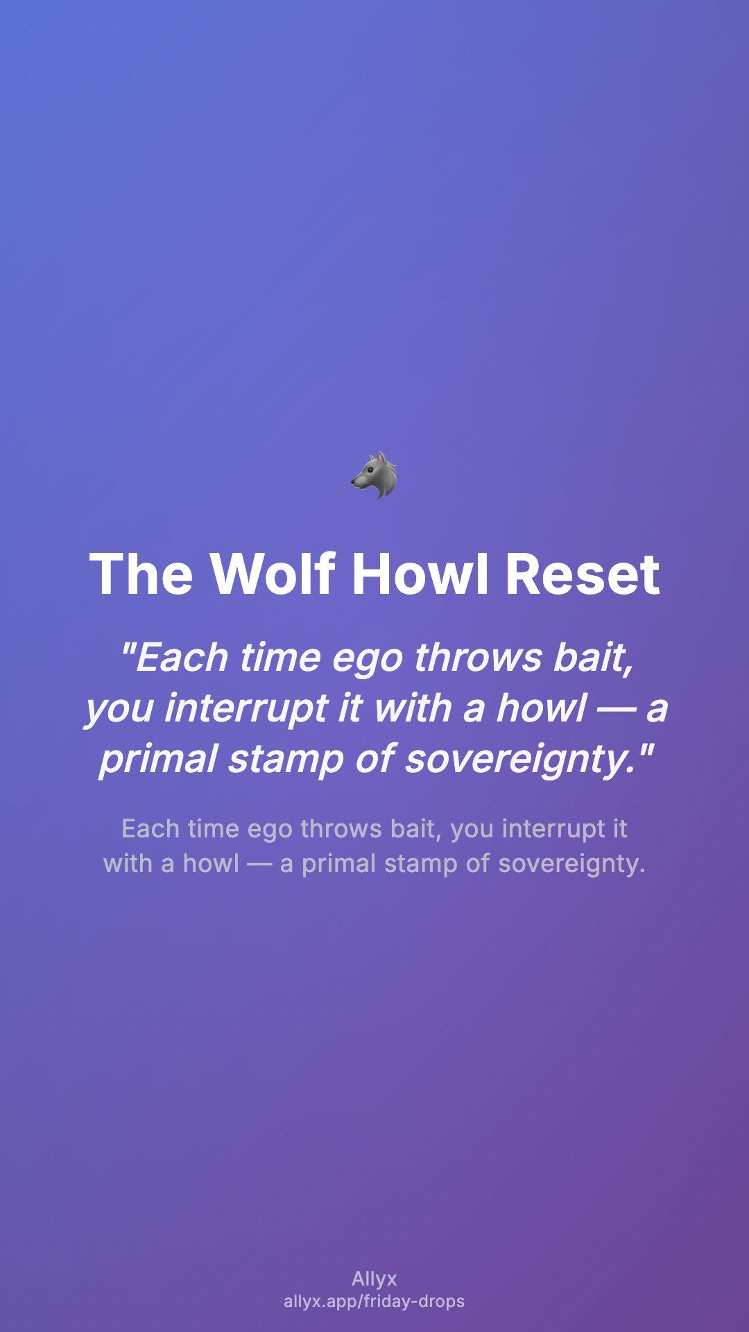 Shareable story card for The Wolf Howl Reset