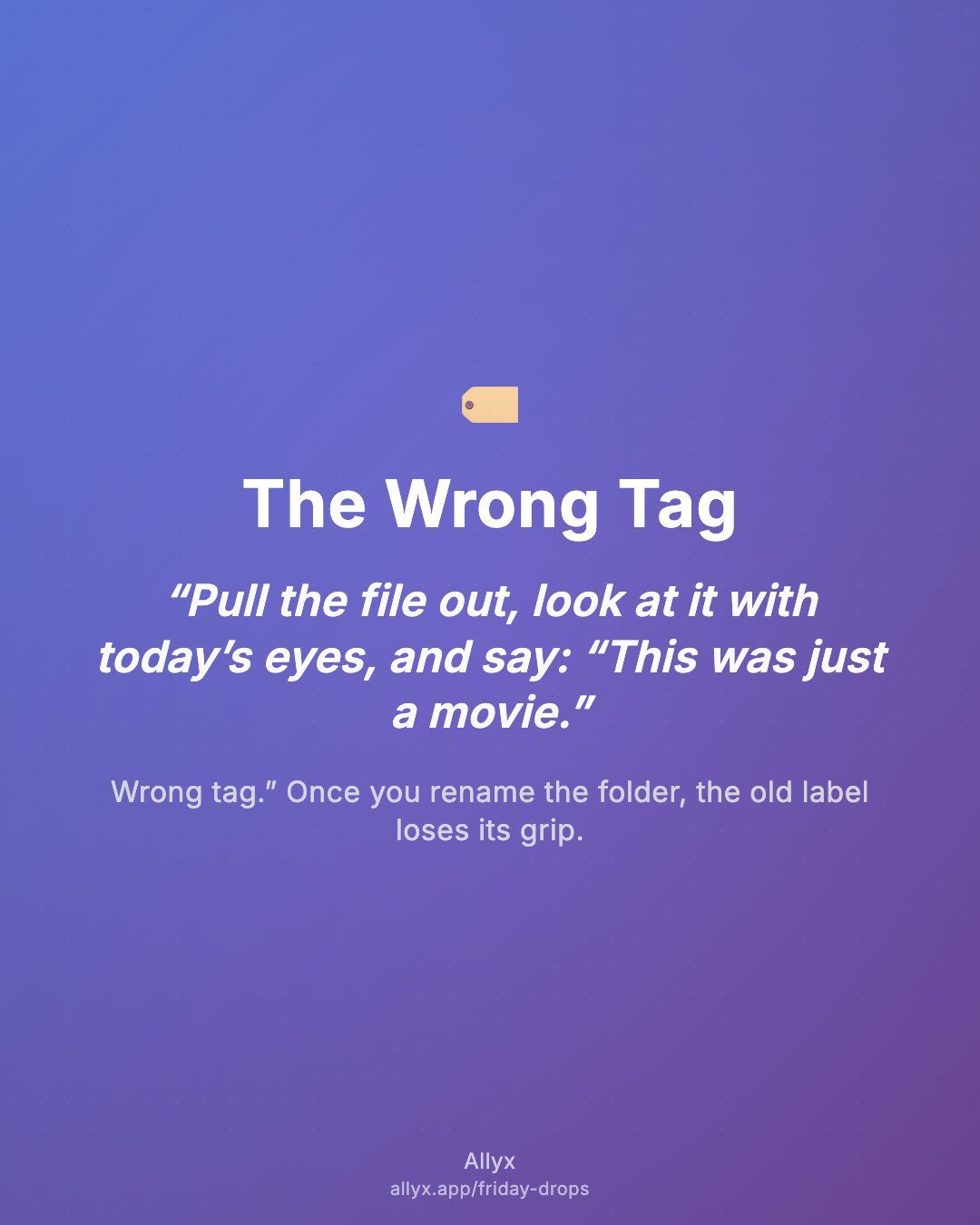 Shareable quote card for The Wrong Tag