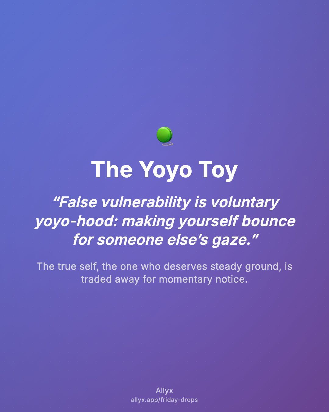 Shareable quote card for The Yoyo Toy