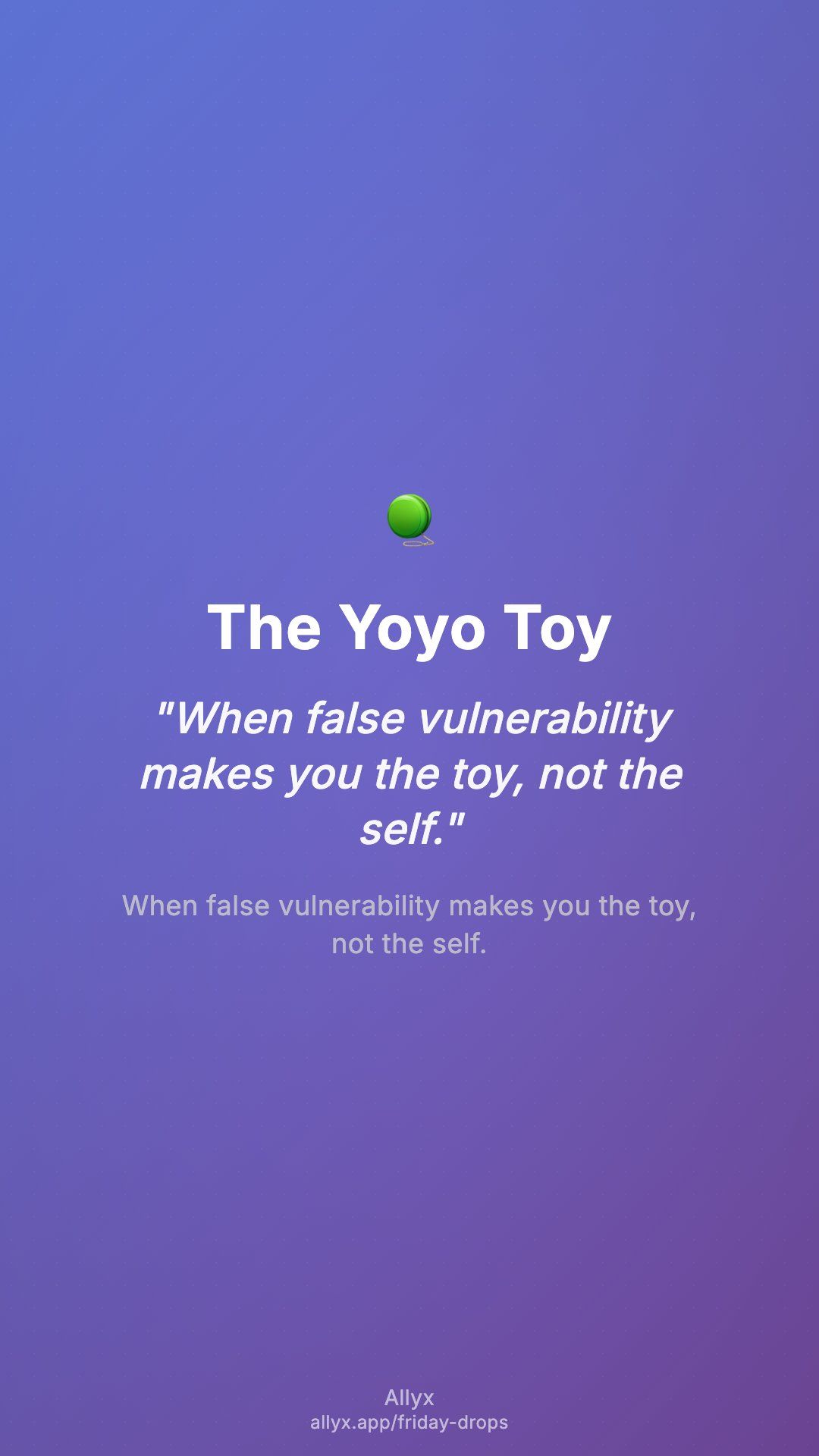 Shareable story card for The Yoyo Toy