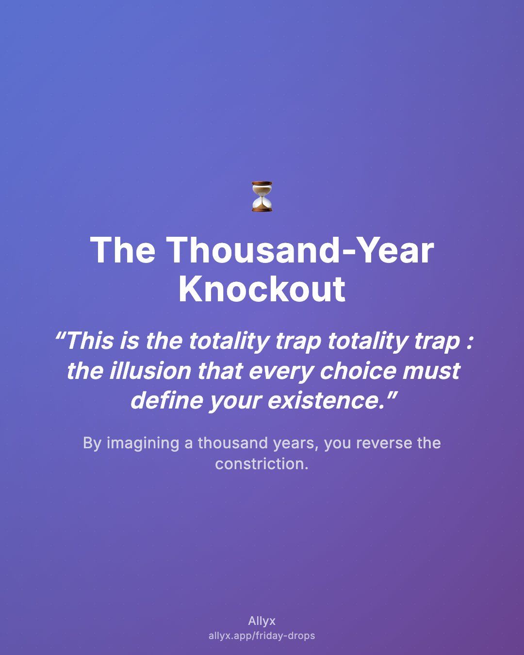 Shareable quote card for The Thousand-Year Knockout