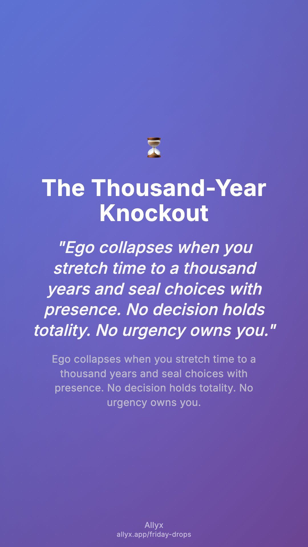 Shareable story card for The Thousand-Year Knockout