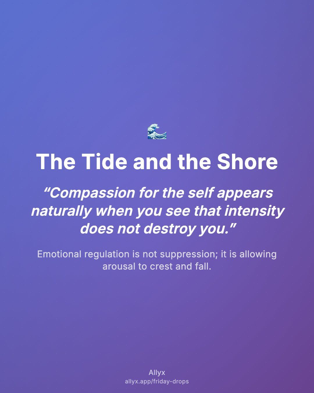 Shareable quote card for The Tide and the Shore